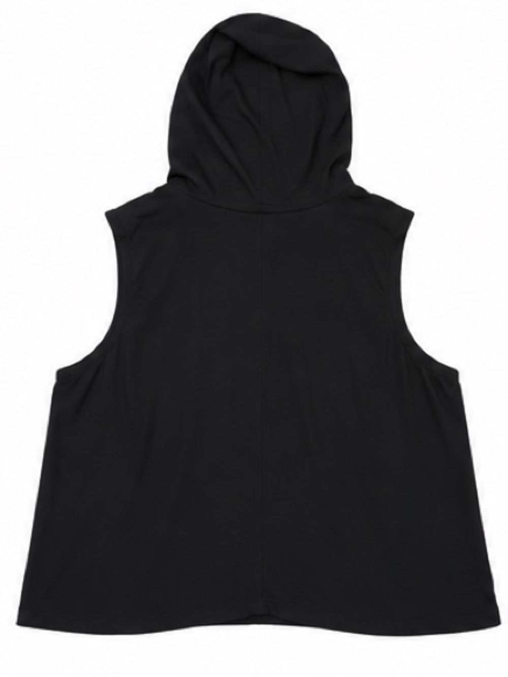 Calvin Klein Black Sleeveless Hooded Zip Up Top Slightly Sheer Size 2X - Picture 4 of 5